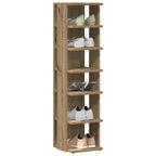 vidaXL Schuhschränke 2 Stk. Artisan-Eiche 28x27x102 cm Holzwerkstoff