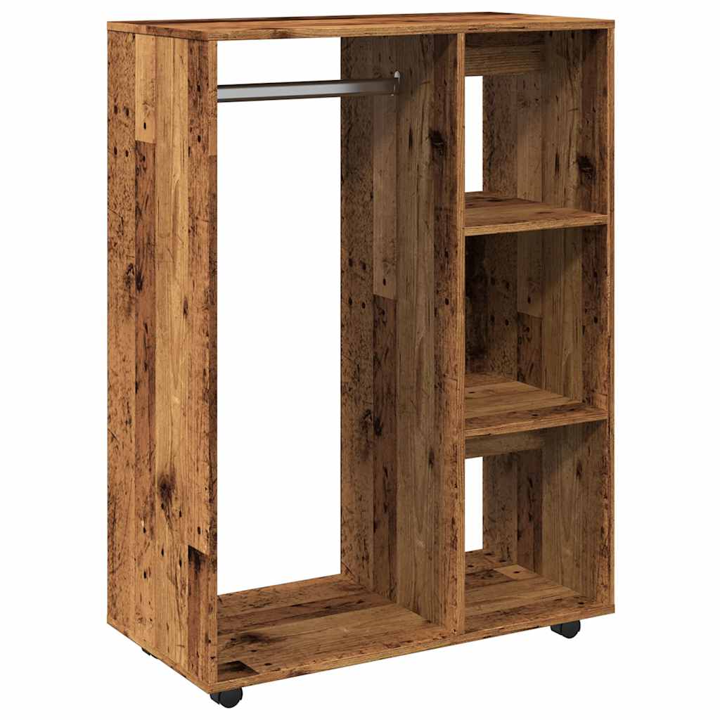 vidaXL Kleiderständer Altholz-Optik 80x40x110 cm Holzwerkstoff