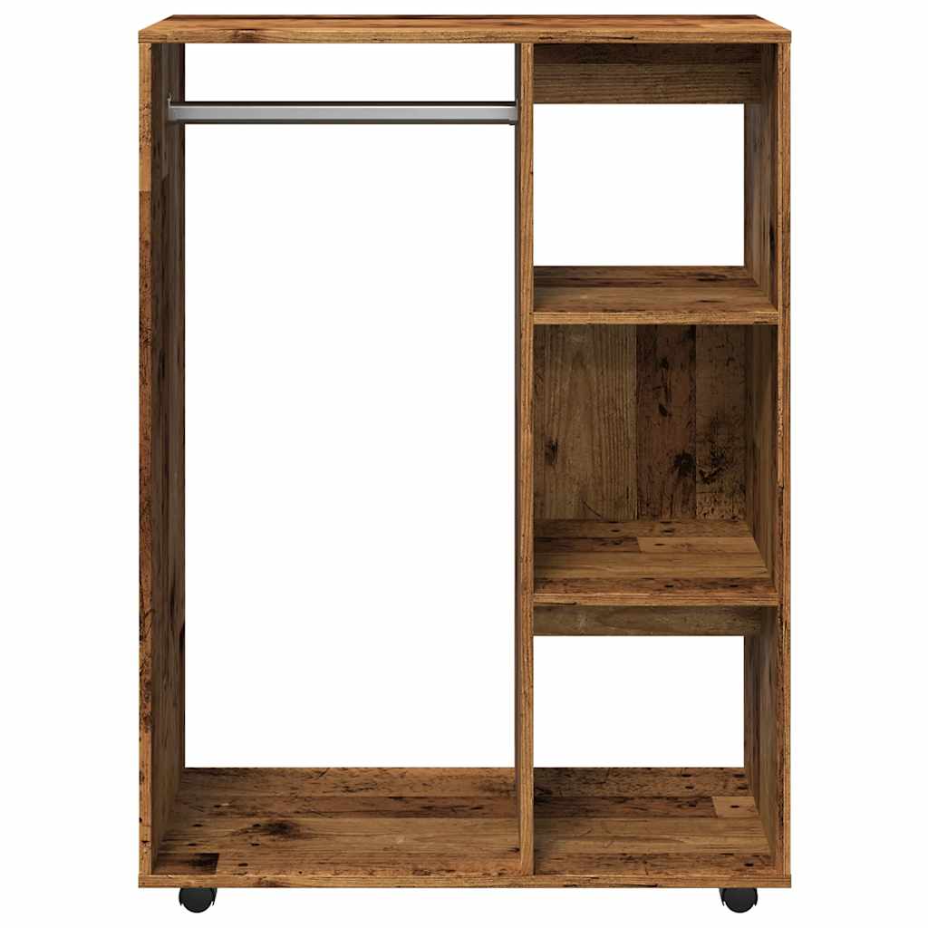 vidaXL Kleiderständer Altholz-Optik 80x40x110 cm Holzwerkstoff