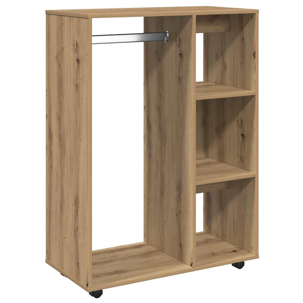 vidaXL Kleiderständer Artisan-Eiche 80x40x110 cm Holzwerkstoff