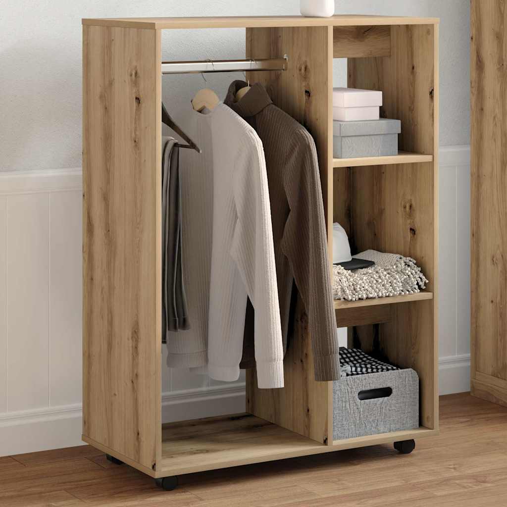 vidaXL Kleiderständer Artisan-Eiche 80x40x110 cm Holzwerkstoff