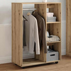 vidaXL Kleiderständer Artisan-Eiche 80x40x110 cm Holzwerkstoff