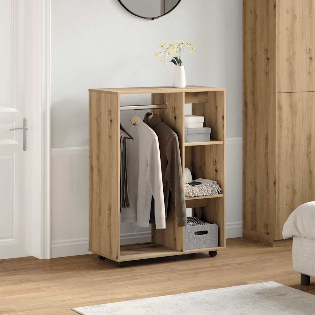 vidaXL Kleiderständer Artisan-Eiche 80x40x110 cm Holzwerkstoff