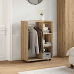 vidaXL Kleiderständer Artisan-Eiche 80x40x110 cm Holzwerkstoff