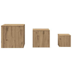 vidaXL Beistelltische 3 Stk. Artisan-Eiche Holzwerkstoff