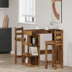 vidaXL Bartisch mit Regal Altholz-Optik 100x48x101,5 cm
