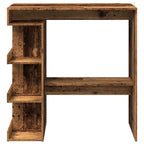 vidaXL Bartisch mit Regal Altholz-Optik 100x48x101,5 cm