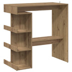 vidaXL Bartisch mit Regal Artisan-Eiche 100x48x101,5 cm