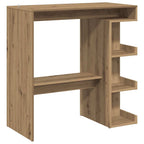 vidaXL Bartisch mit Regal Artisan-Eiche 100x48x101,5 cm
