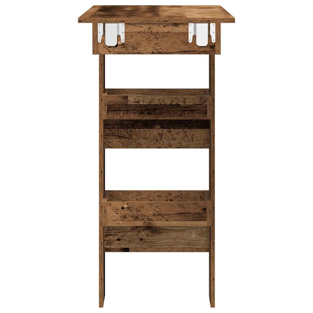 vidaXL Wand-Bartisch Altholz-Optik 102x45x103,5 cm Holzwerkstoff