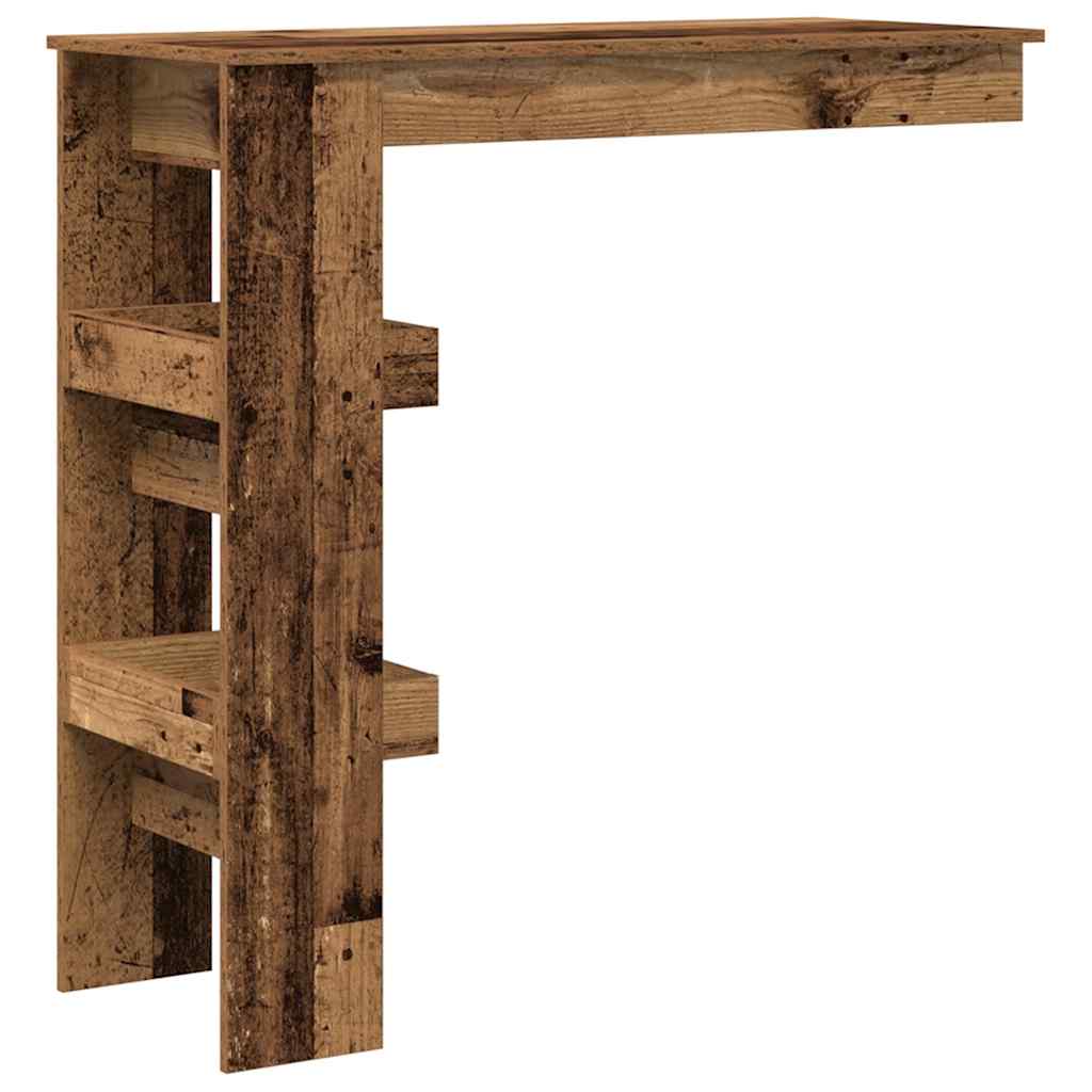 vidaXL Wand-Bartisch Altholz-Optik 102x45x103,5 cm Holzwerkstoff