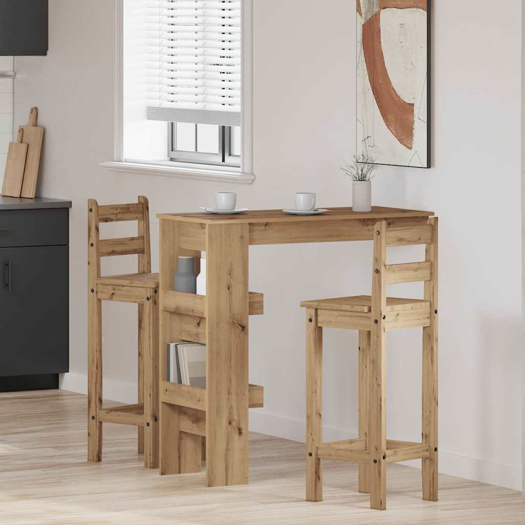 vidaXL Wand-Bartisch Artisan-Eiche 102x45x103,5 cm Holzwerkstoff