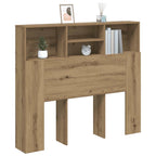 vidaXL Bett-Kopfteil mit Ablagen Artisan-Eiche 120x19x103,5 cm