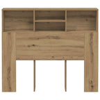 vidaXL Bett-Kopfteil mit Ablagen Artisan-Eiche 120x19x103,5 cm