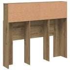 vidaXL Bett-Kopfteil mit Ablagen Artisan-Eiche 120x19x103,5 cm