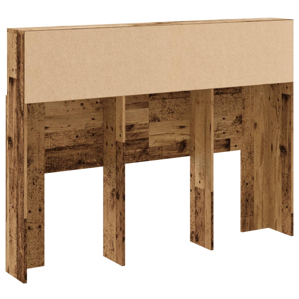 vidaXL Kopfteil mit Stauraum Altholz-Optik 140x19x103,5 cm