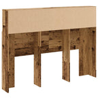 vidaXL Kopfteil mit Stauraum Altholz-Optik 140x19x103,5 cm
