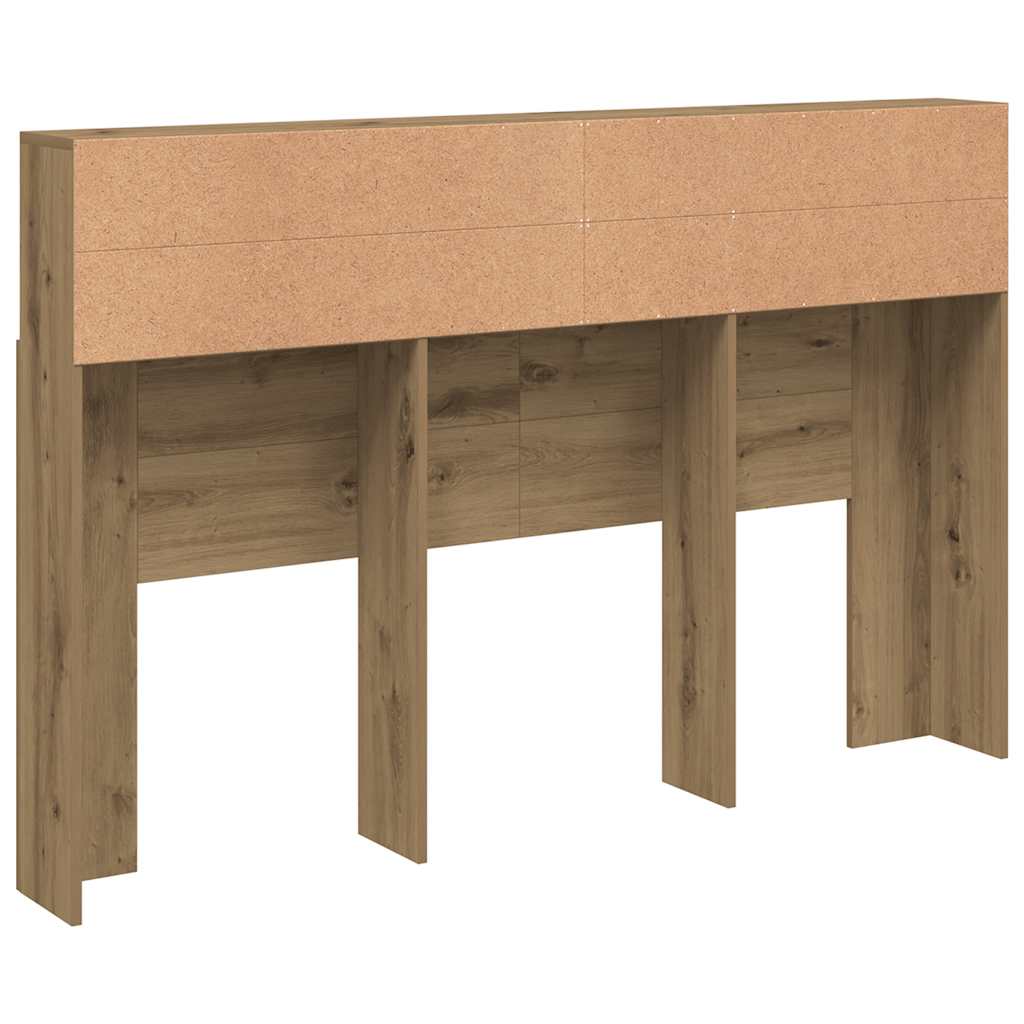 vidaXL Kopfteil mit Stauraum Artisan-Eiche 160x19x103,5 cm