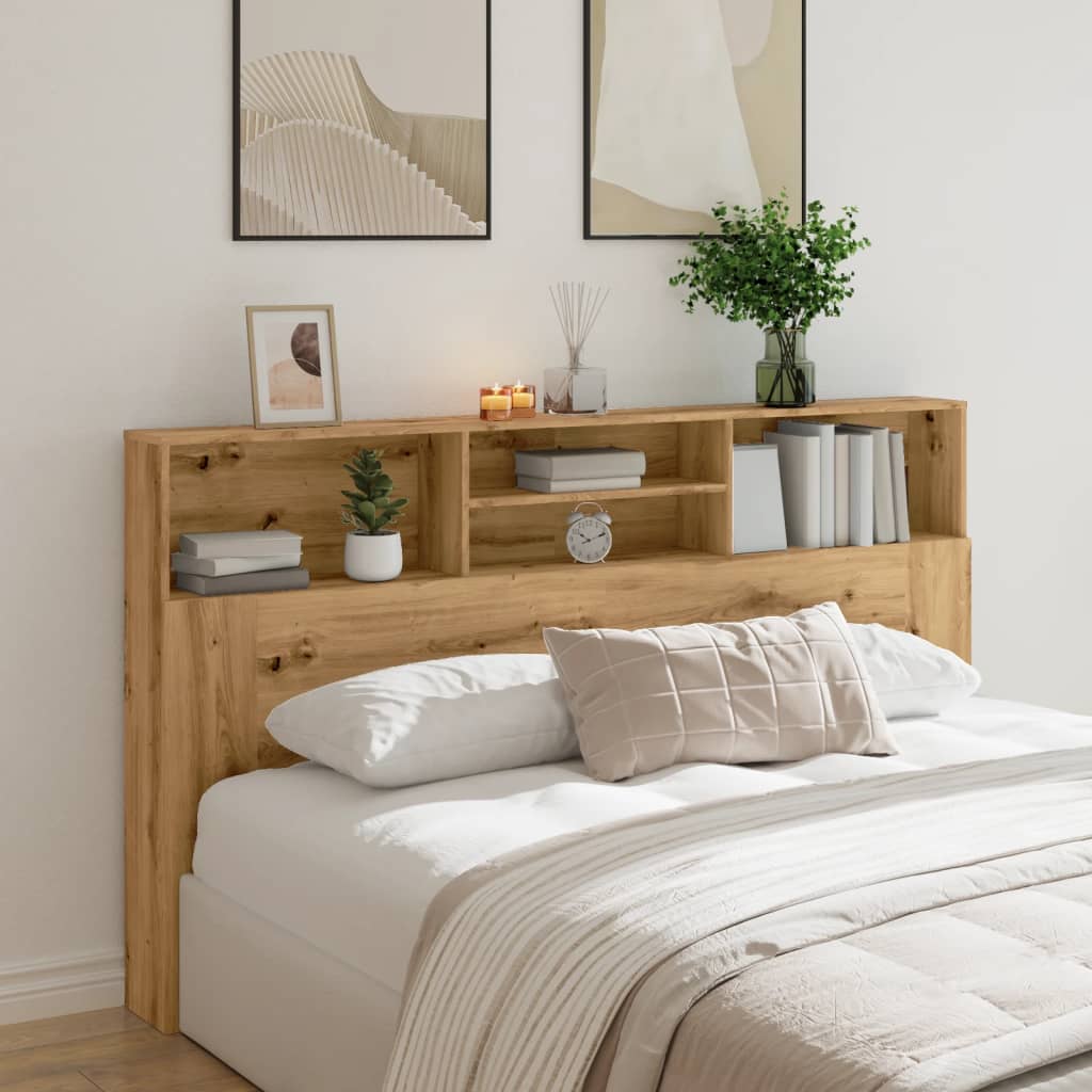 vidaXL Kopfteilschrank Artisan-Eiche 180 x 19 x 103,5 cm Holzwerkstoff