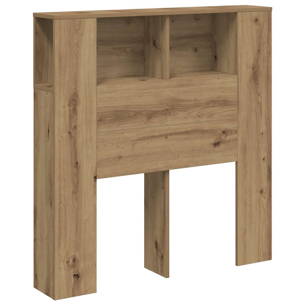 vidaXL Kopfteil mit Ablagen Artisan-Eiche 100x18,5x102,5cm Holzwerkstoff