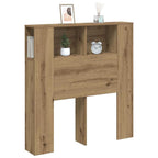 vidaXL Kopfteil mit Ablagen Artisan-Eiche 100x18,5x102,5cm Holzwerkstoff