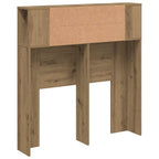 vidaXL Kopfteil mit Ablagen Artisan-Eiche 100x18,5x102,5cm Holzwerkstoff