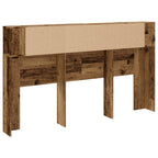 vidaXL Kopfteil mit Ablagen Altholz-Optik 180x18,5x102,5 cm