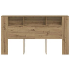 vidaXL Kopfteil mit Ablagen Artisan-Eiche 180x18,5x102,5 cm