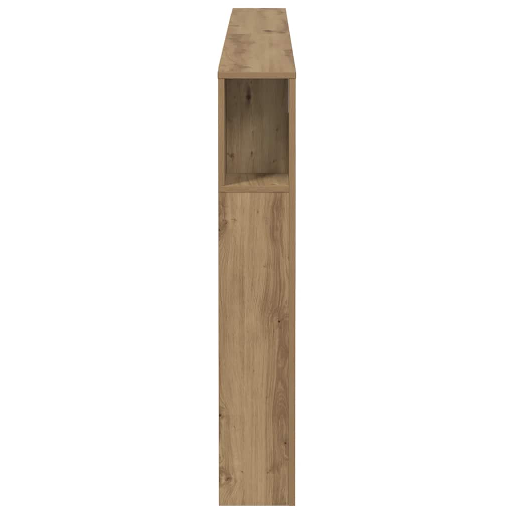 vidaXL Kopfteil mit Ablagen Artisan-Eiche 180x18,5x102,5 cm