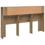 vidaXL Kopfteil mit Ablagen Artisan-Eiche 180x18,5x102,5 cm