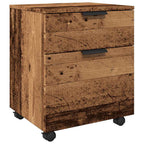 vidaXL Mobiler Aktenschrank mit Rollen Altholz 45x38x54 cm