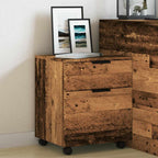 vidaXL Mobiler Aktenschrank mit Rollen Altholz 45x38x54 cm