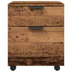 vidaXL Mobiler Aktenschrank mit Rollen Altholz 45x38x54 cm