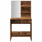 vidaXL Schminktisch mit Spiegel Altholz-Optik 74,5x40x141 cm