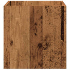 vidaXL Pflanzgefäß Altholz-Optik 40x40x40 cm Holzwerkstoff
