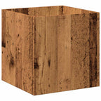 vidaXL Pflanzgefäß Altholz-Optik 40x40x40 cm Holzwerkstoff