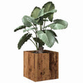 vidaXL Pflanzgefäß Altholz-Optik 40x40x40 cm Holzwerkstoff