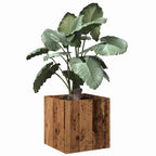 vidaXL Pflanzgefäß Altholz-Optik 40x40x40 cm Holzwerkstoff
