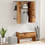 vidaXL Flurschrank Altholz-Optik 97,5x37x99 cm Holzwerkstoff