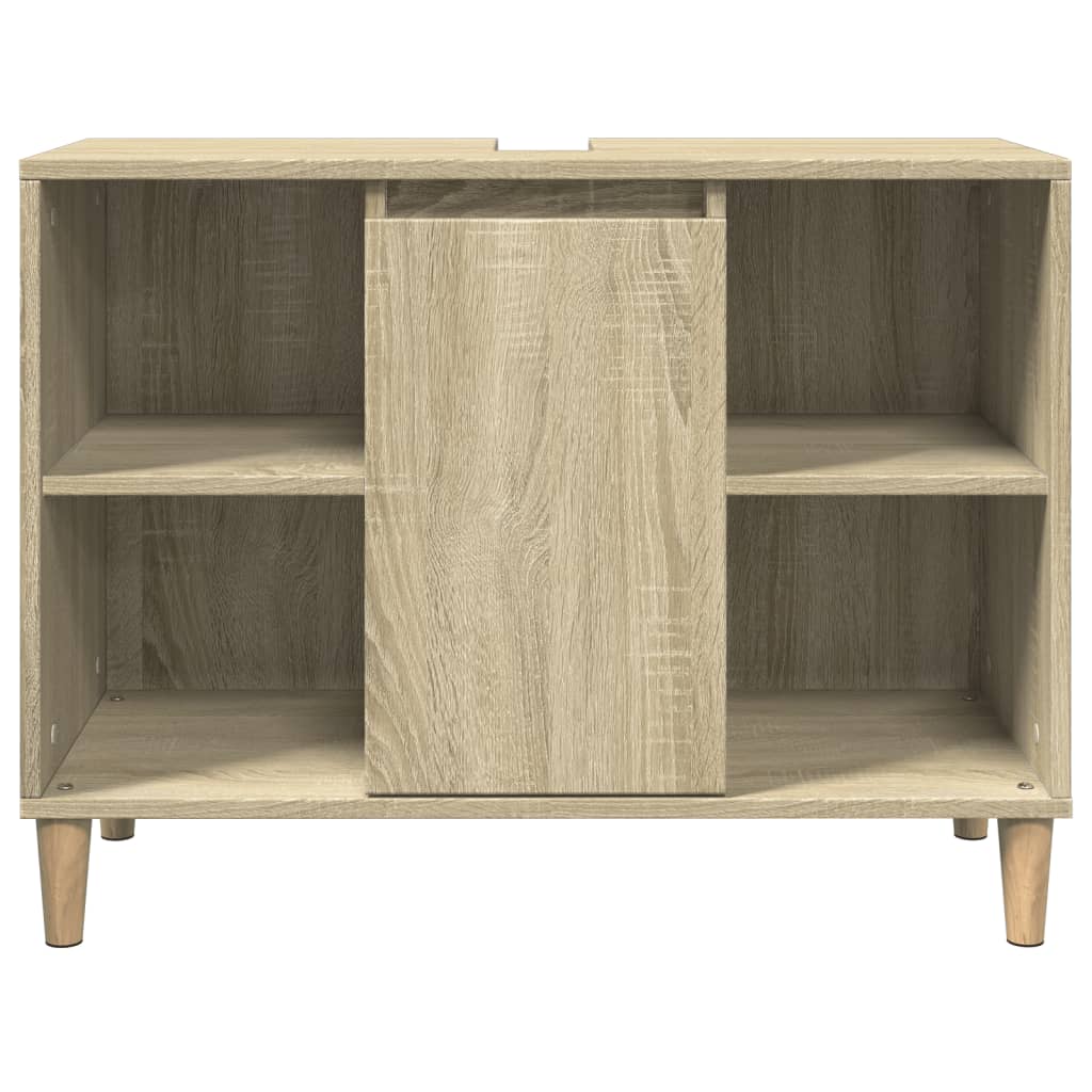 vidaXL Badschrank Sonoma-Eiche 80x33x60 cm Holzwerkstoff