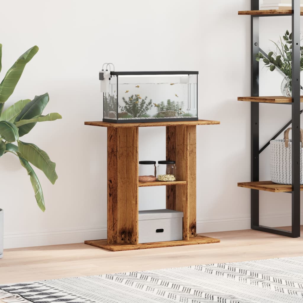 vidaXL Aquariumständer Altholz 60x30x60 cm Holzwerkstoff