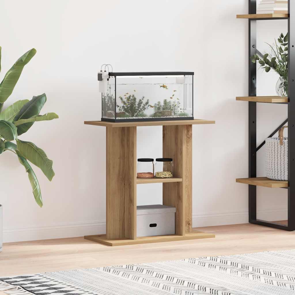 vidaXL Aquariumständer Artisan-Eiche 60x30x60 cm Holzwerkstoff