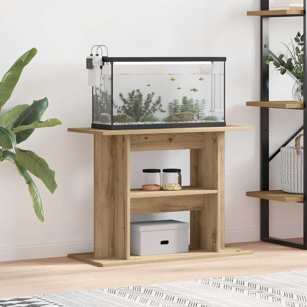 vidaXL Aquariumständer Artisan Oak 80x35x60 cm Holzwerkstoff