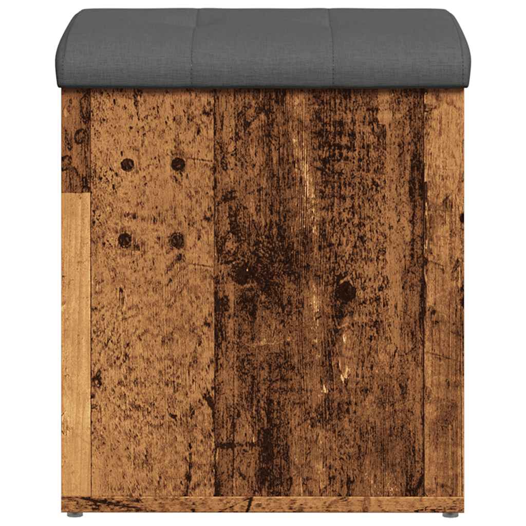 vidaXL Sitzbank mit Stauraum Altholz-Optik 42x42x45 cm Holzwerkstoff