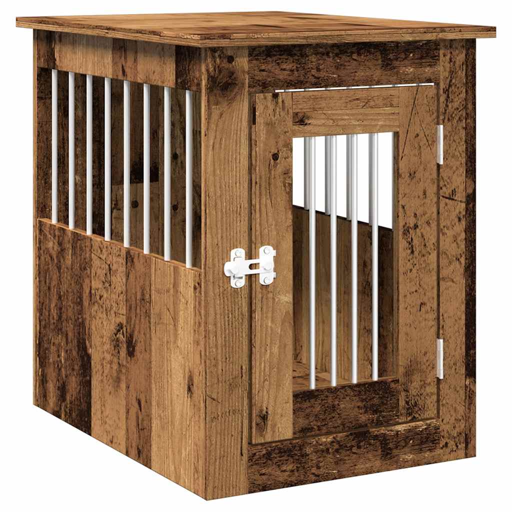 vidaXL Hundekäfig im Möbelstil Altholz-Optik 45x62x59 cm Holzwerkstoff