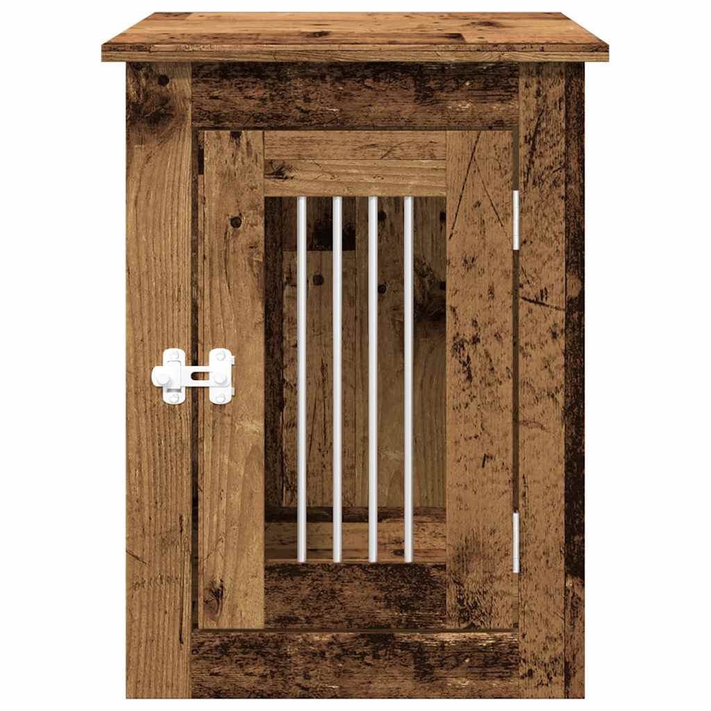 vidaXL Hundekäfig im Möbelstil Altholz-Optik 45x62x59 cm Holzwerkstoff