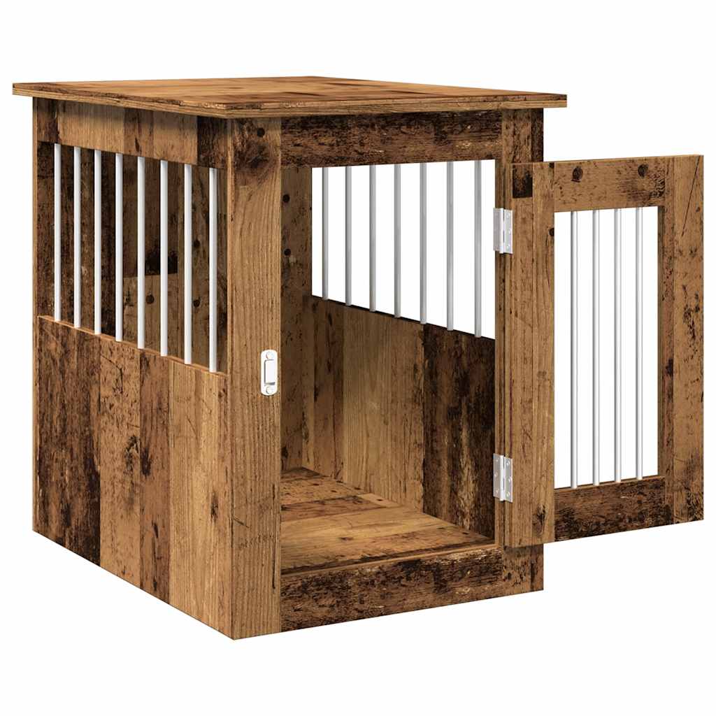 vidaXL Hundekäfig im Möbelstil Altholz-Optik 45x62x59 cm Holzwerkstoff