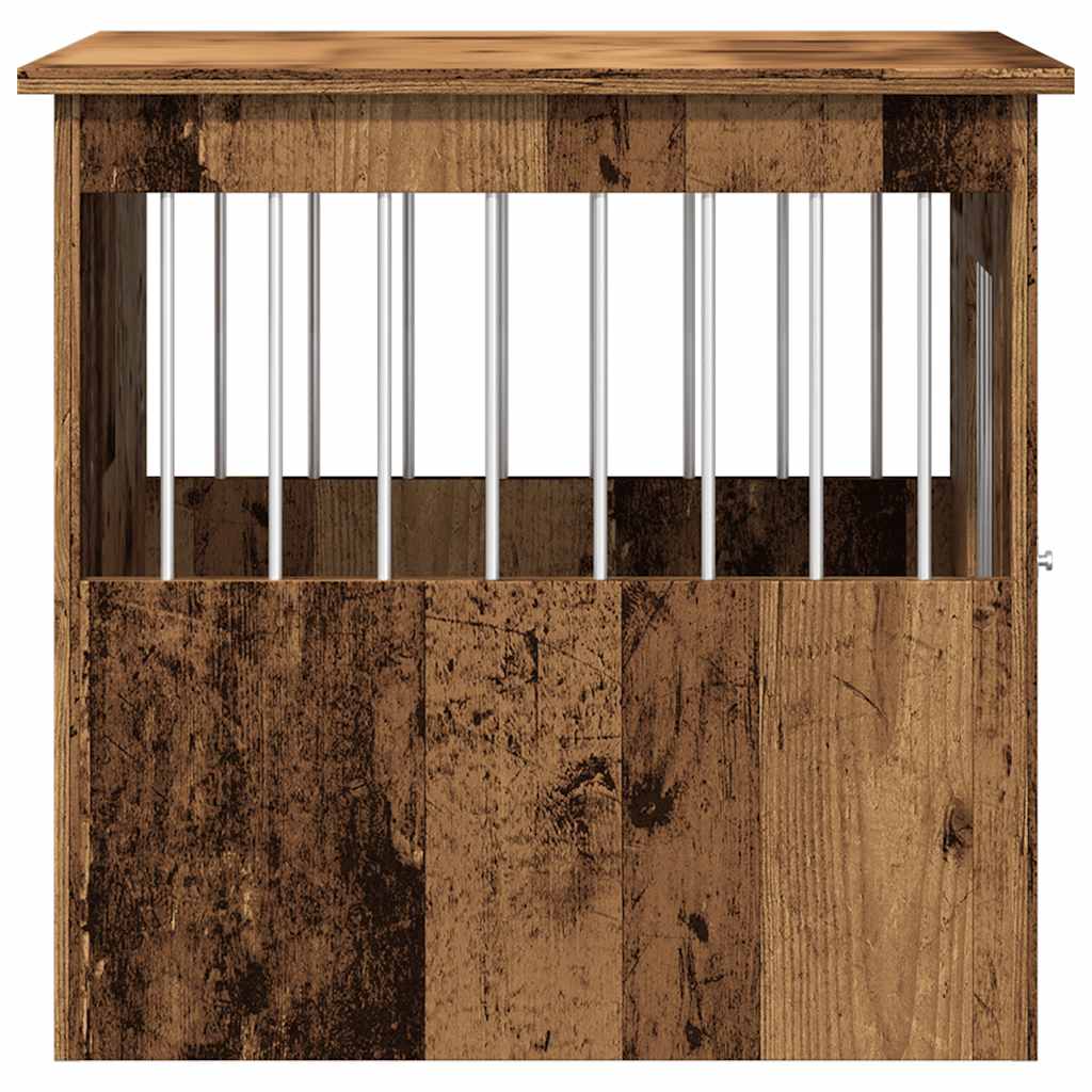 vidaXL Hundekäfig im Möbelstil Altholz-Optik 45x62x59 cm Holzwerkstoff