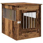vidaXL Hundekäfig im Möbelstil Altholz-Optik 64,5x80x71 cm