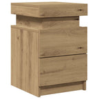 vidaXL LED-Nachttisch Artisan-Eiche 35x39x55 cm Holzwerkstoff